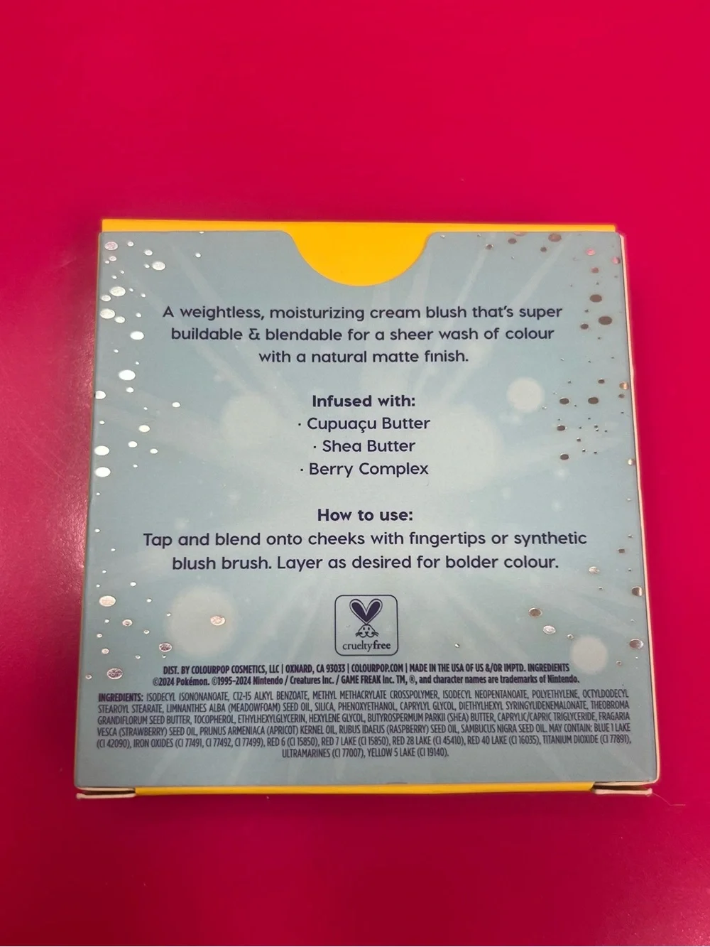 Colourpop Instant Crush Cream Blush Pokémon Pikachu Electro Ball